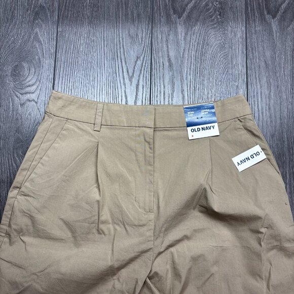 Old Navy Wide Leg Extra High Rise Khaki Brown Pants New NWT Womens 8 30 x 29 - Picture 2 of 9